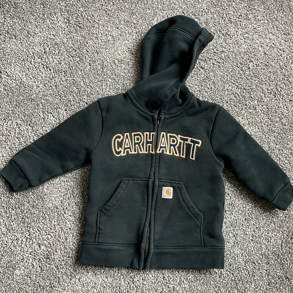 2 pieces - Carhartt long sleeve onesie AND zip up sweatshirt